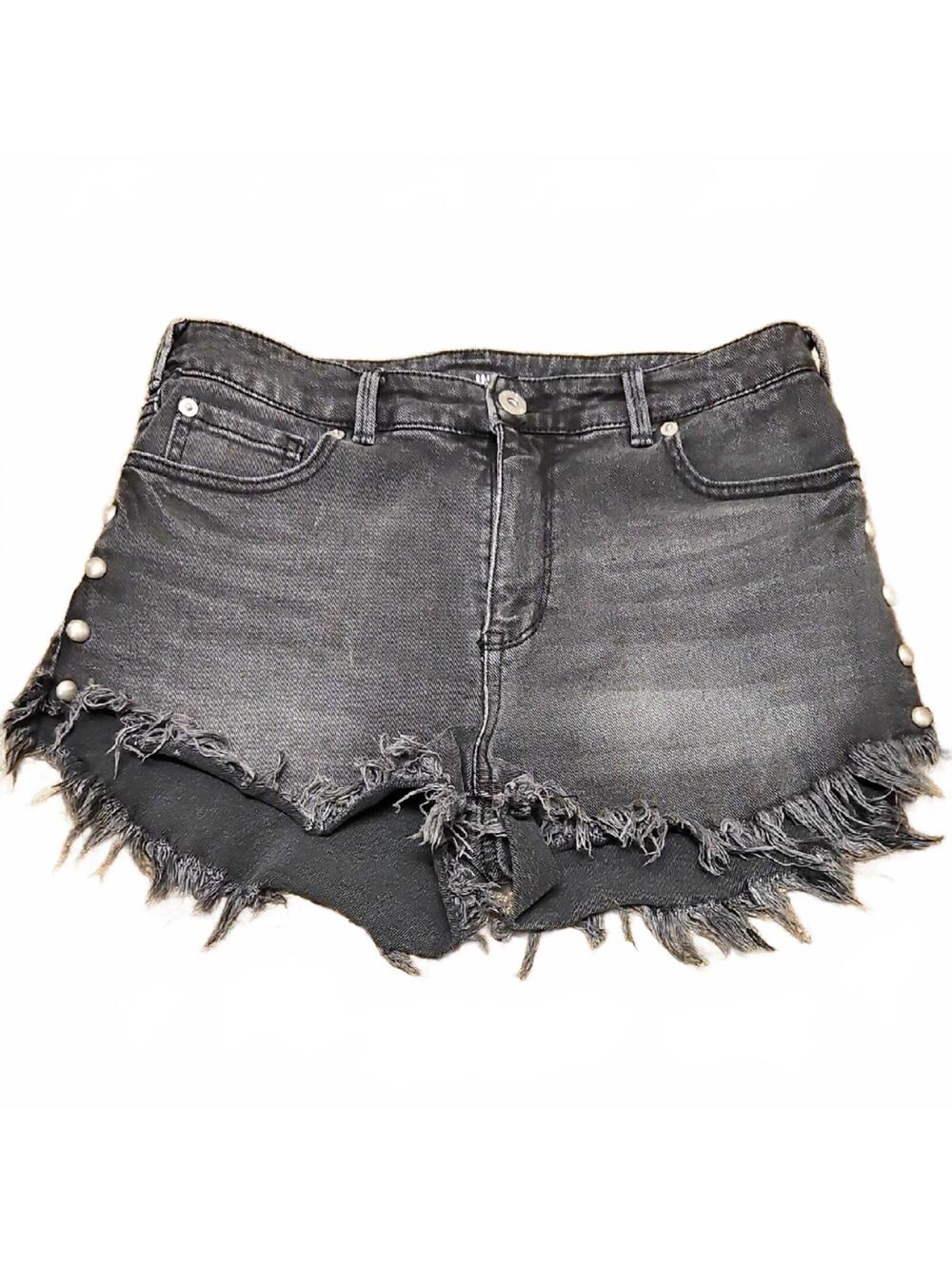 INC Denim | Stylish Black Frayed Denim Women Shorts | 29